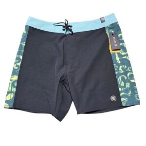 NEW Roark Passage Batik Board Shorts Hemp Blend Swim Trunks Mens Size 33‎